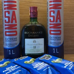 COMBO BUCHANANS DE LUXO 1L + 2 INSANO 1L + 3 GELO DE COCO 200ML 