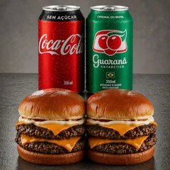 2 Duplos New York + 2 Refri Lata 350ml
