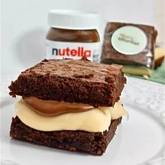 Brownie de ninho com nutella