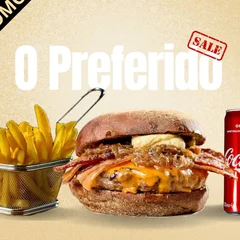 Combo Jack Burguer Preferido + Batata Frita + Coca Cola 350ml