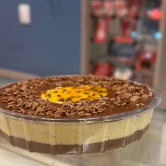Mousse de maracujá com ganache