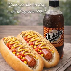 Combo 2 hot dog +1 refrigerante de 600 ml