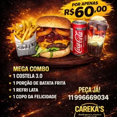 COMBO DA FELICIDADE 1 - lanche + sobremesa + 1 refri
