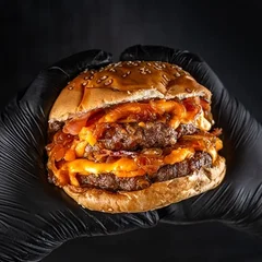 Burger Double Cheddar Com 2 Burgers de Fraldinha Cheddar e Bacon Em Dobro