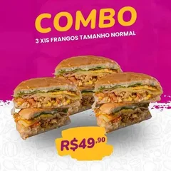Combo 3 X-Frango (NÃO ALTERAMOS INGREDIENTES)