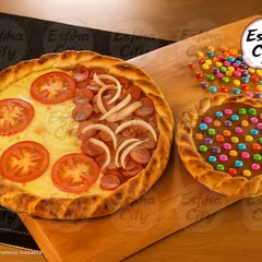 Combo Família: Pizza Grande + Broto Doce + Refrigerante Grátis