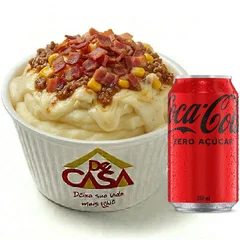 Batata Recheada no Pote + Refrigerante Lata 350ml