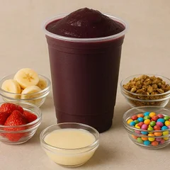 Monte o seu copo de açai! 