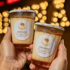🍮 Pudim Cremoso & Caramelo (Copo Brinde)