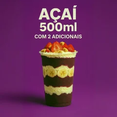 Açaí 500 Ml - 2 Adicionais Gratuitos