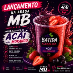 BATIDA AÇAÍ C/ MORANGO 