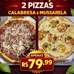 Promoção - Pizza de mussarela grande + Pizza de calabresa grande 