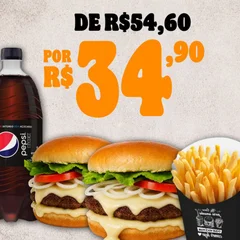 2 Big Clássic + Batata Frita Média + Pepsi Black 1l