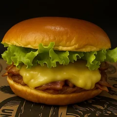 On Board Burguer caramelizado - Burguer 120g - queijo - maionese - salada