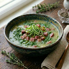 Caldo Verde com Bacon e Calabresa