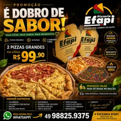 2 pizza grande 12 fatias e 2 sabores cada  