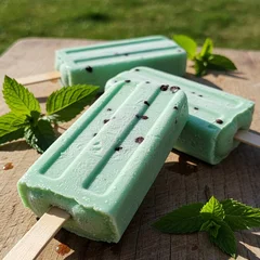 Picolé de Menta com Chocolate - Base Leite ( Serve 1 Pessoa )
