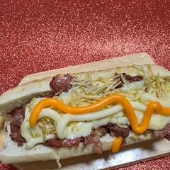 Dog Frito Com Bacon Na Baguete
