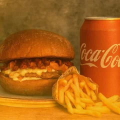 Combo Bendito Smash gorgon + coca lata+bata frita