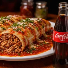 Panqueca Mista ao Molho Sugo + Coca Cola Mini
