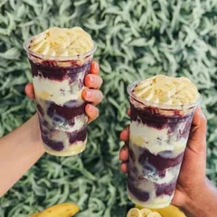 2 Açaís 500ml Com Leite condensado, Leite em pó e Banana