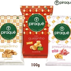 Biscoito piraquê presuntinho/queijinho e salgadinho