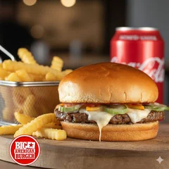 Chesse Burger + Fritas + Bebida lata