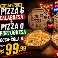 Combo Família  Pizza G Calabresa + Pizza G Portuguesa + Coca-Cola 1l