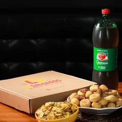 Combo Nº3 (100 Fritos sortidos+ 400 g de bananinha firita+ Refri 2l exceto coca-cola)