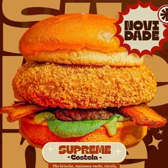 Burger Supreme Costela Desfiada com Catupiry Empanado