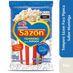 Tempero Para Pipoca Sazón Manteiga 60g