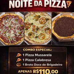 Promoção - Pizza grande de calabresa + Pizza grande de mussarela + Pizza broto de brigadeiro 