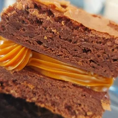 Brownie recheado Doce de Leite