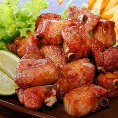 Costelinha Suina Com Fritas E Molho Barbecue