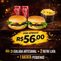 Combo casal salada + 2 refri 