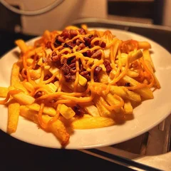 Batata com cheddar e bacon