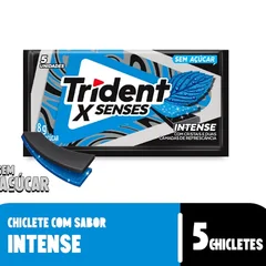 Chiclete Xsenses Intense sem Açúcar Trident 8g