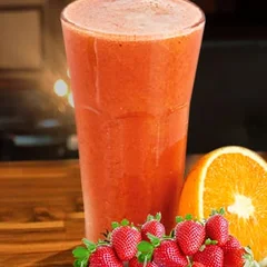 Morango e laranja.