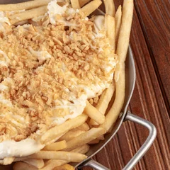 Fritas com Catupiry e alho Frito 😱