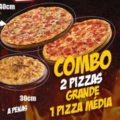 COMBO PIZZA GRANDE (2 PIZZAS GRANDES + 1 PIZZA MÉDIA DOCE - LEVE AINDA 1 REFRIGERANTE COCA 2LT)
