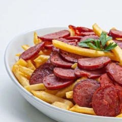 Batata com Calabresa + Cheddar (6)Grande