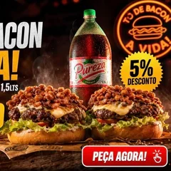 Combo To de Bacon a Vida - 2 Xis Bacon + Pureza 1,5lts