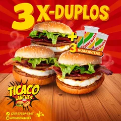 3 X - Duplo + 3 Guaravitas