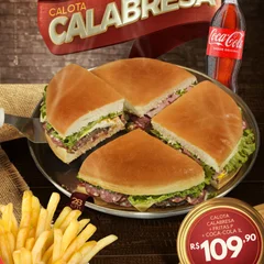Combo Calota Calabresa + Coca-Cola 1L + Fritas P