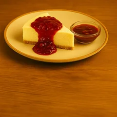 Cheesecake de Morangos Ao Porto (Fatia)