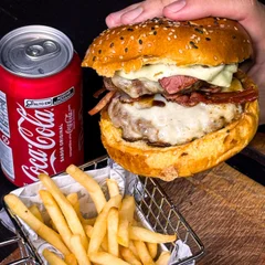 Duplo Bacon + Fritas 100g + Coca Cola 350 ml