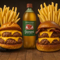 2 DUPLO + 2 BATATAS + REFRI 1L