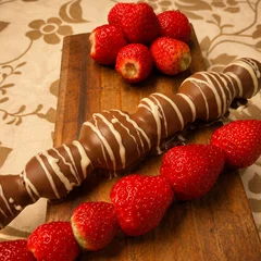 Espeto de Morango com Chocolate