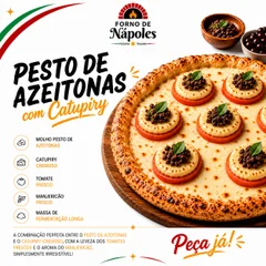 Caprese com Catupiry ao Pesto de Azeitonas