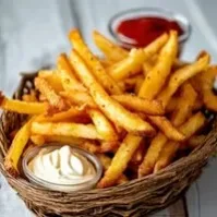 Batata Frita Com Requeijão E Bacon 